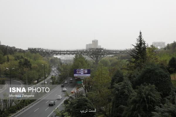 وزش باد شدید و خیزش گرد و خاک در تهران