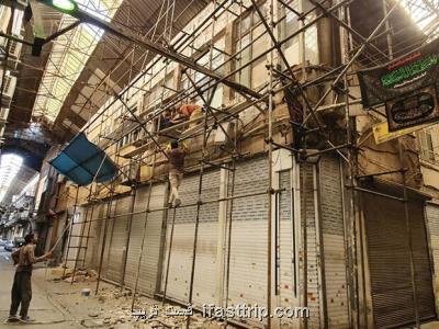 ادامه اجرای طرح بهسازی جداره ها در بازار تهران