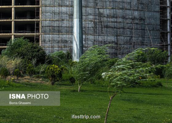 اخطار هواشناسی تهران نسبت به وزش باد شدید در نیمه غربی و جنوبی استان