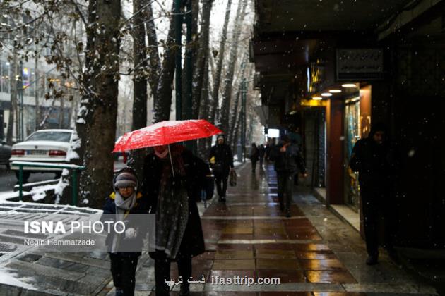 کیفیت هوای برفی تهران در 13 ایستگاه در وضعیت آلوده