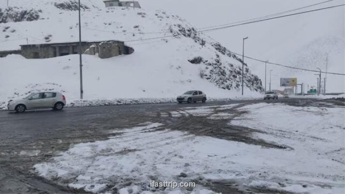 بارش برف خفیف در ارتفاعات کندوان