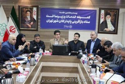 برگزاری جلسه كمیته زیرساخت ستاد بازآفرینی پایدار شهر تهران